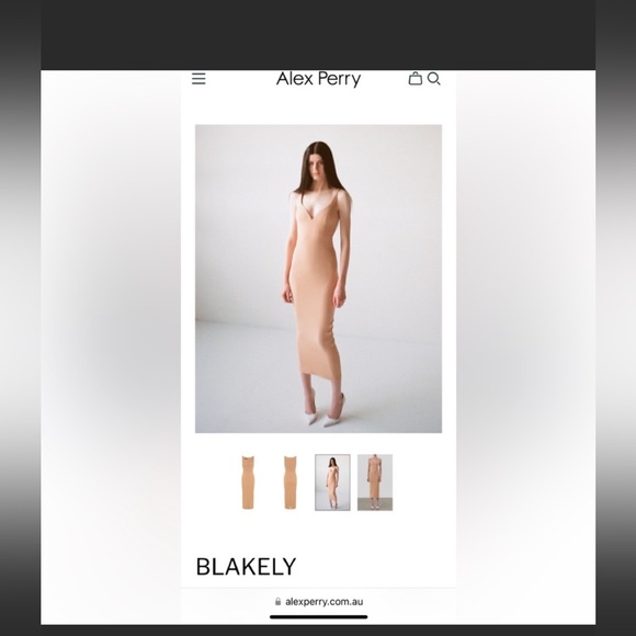 Alex Perry STRETCH CREPE CURVED BIKINI Dress - Picture 1 of 4